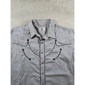 Corral West Ranch Wear Western Shirt Mens XLT Gray Long Sleeve Cowboy Rodeo